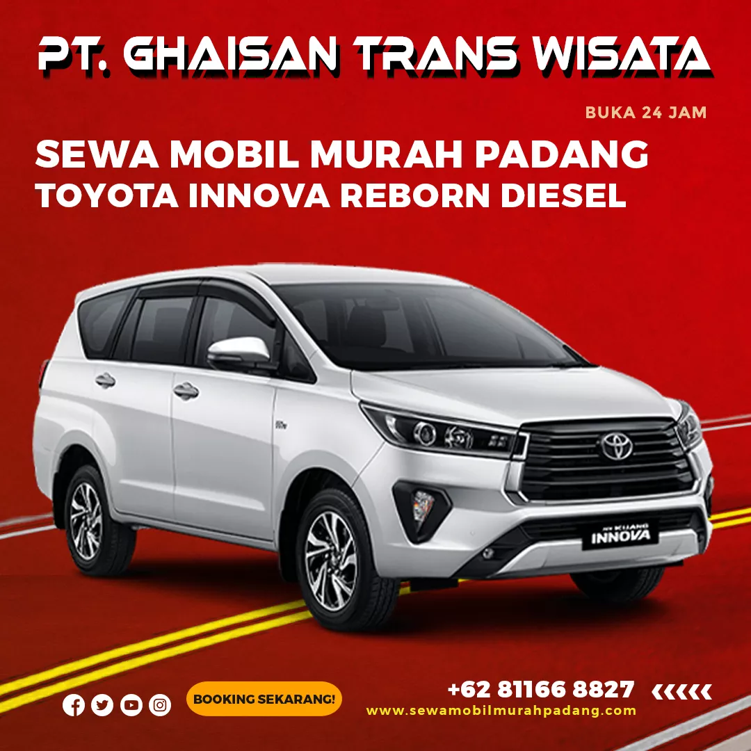 Sewa mobil padang tipe innova reborn diesel murah di kota padang sumatera barat, rental mobil innova reborn diesel di padang dengan sopir
