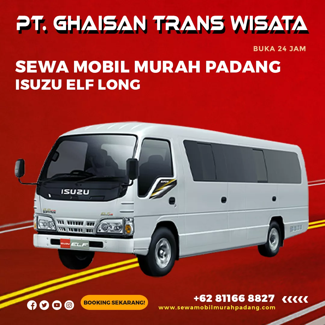 Sewa mobil padang tipe isuzu elf murah di kota padang sumatera barat, rental mobil isuzu elf long di padang dengan sopir