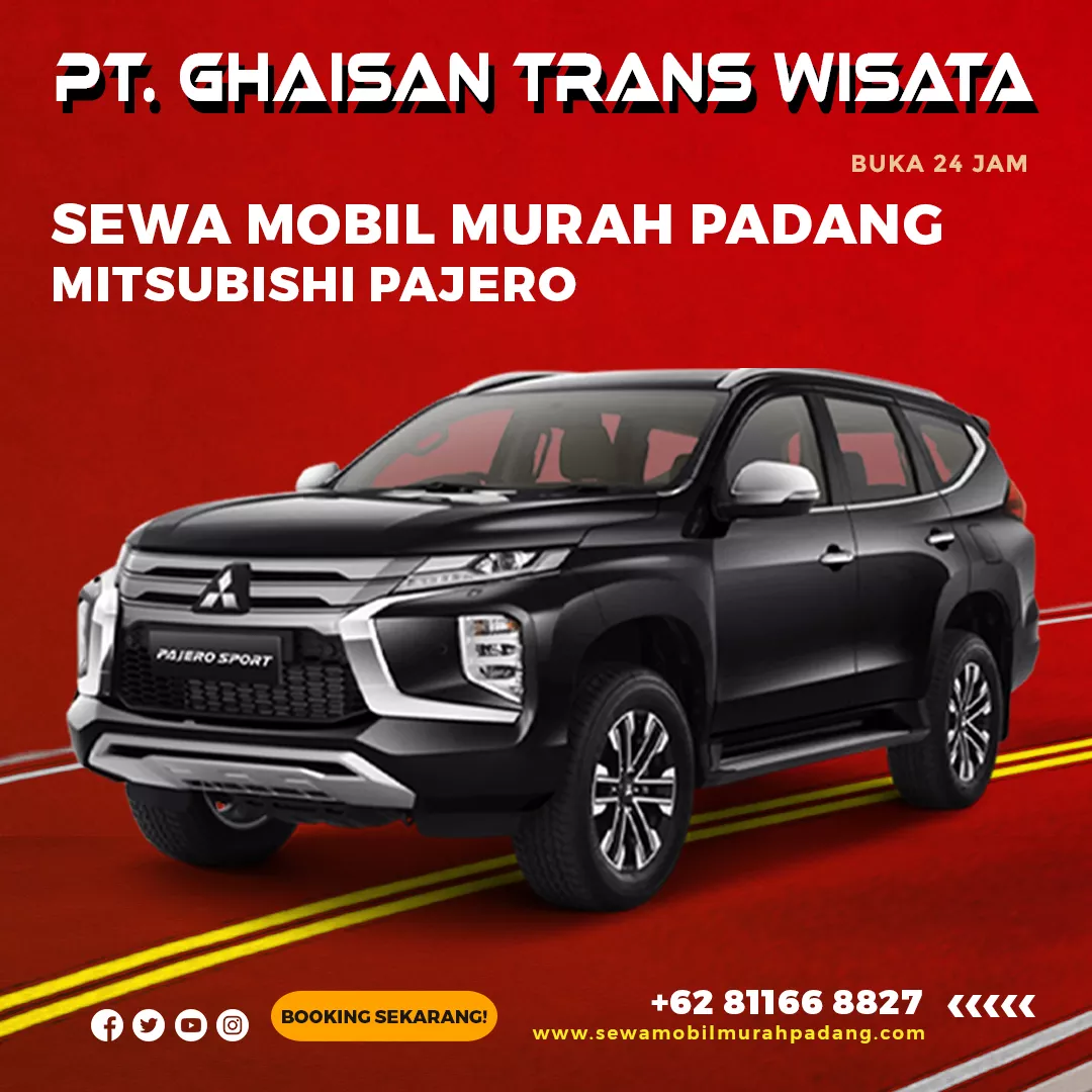 Sewa mobil padang tipe pajero murah di kota padang sumatera barat, rental mobil pajero di padang dengan sopir
